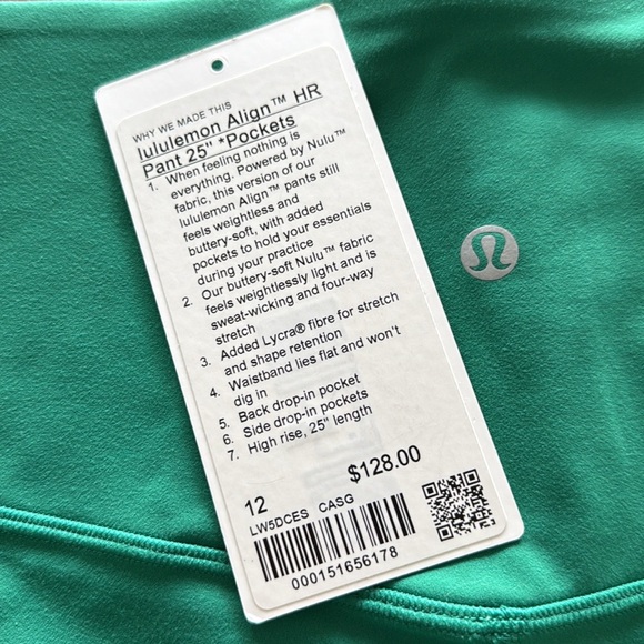 Lululemon Align HR Pant with Pockets 23" Cascade Green Size 12 💚 - Picture 6 of 8